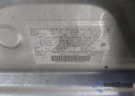 2014 Nissan Versa Note Sv from USA, damaged, VIN 3N1CE2CP3EL351811